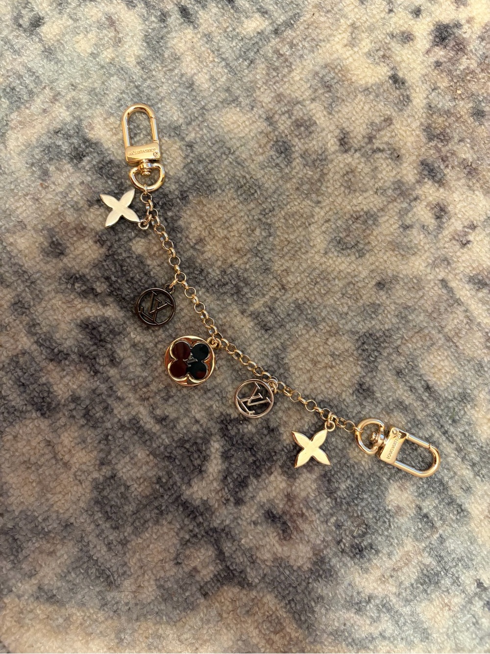 Gold-Tone Floral purse charm LV
